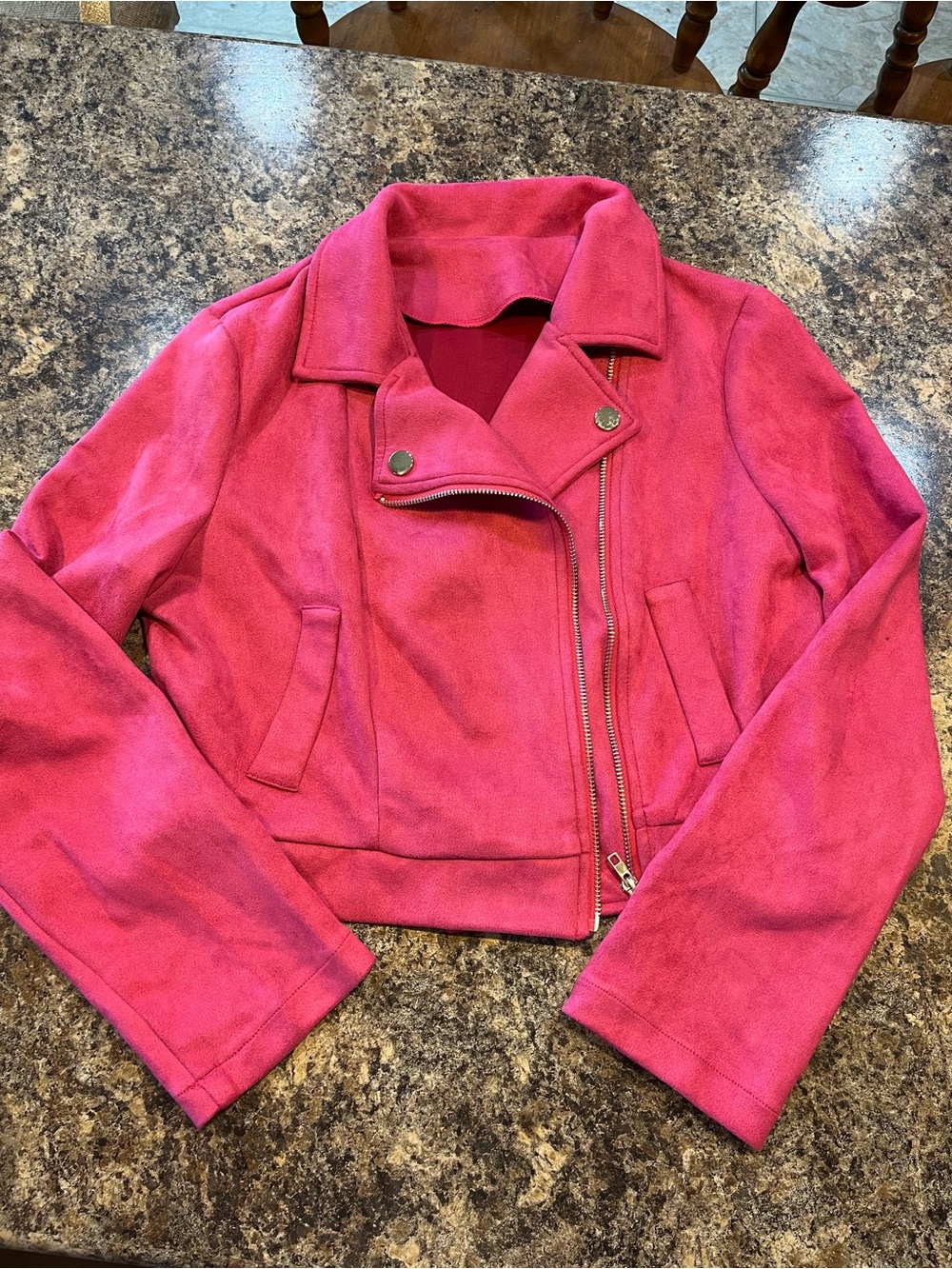Women's Pink Suede Blazer